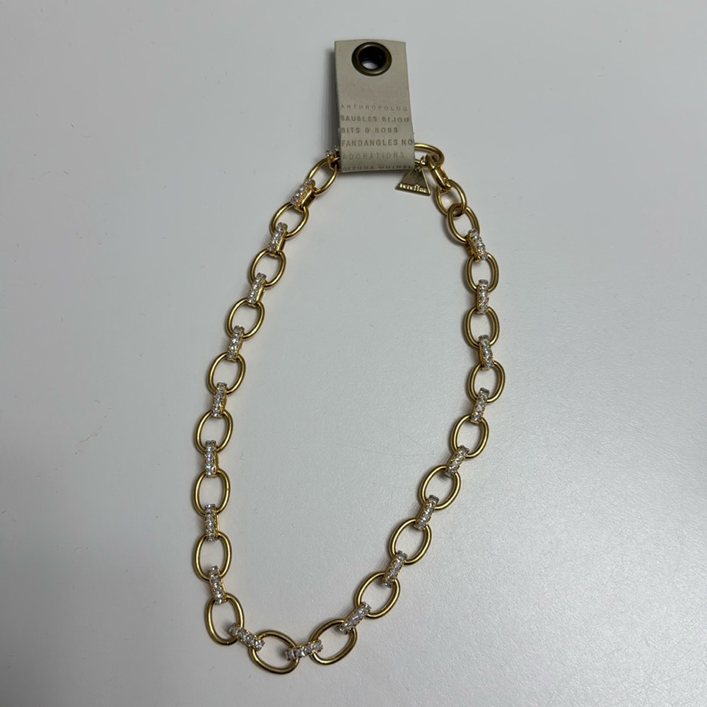 NWT Anthropologie x Serefina 14K Gold Plated Chain Necklace